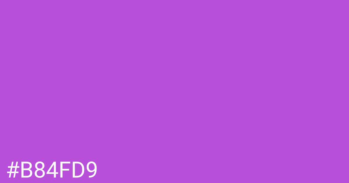 Hex color #b84fd9 graphic