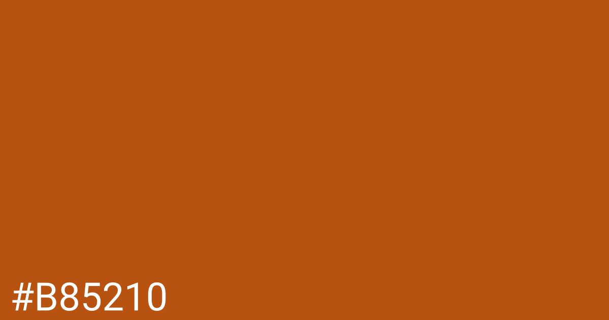 Hex color #b85210 graphic