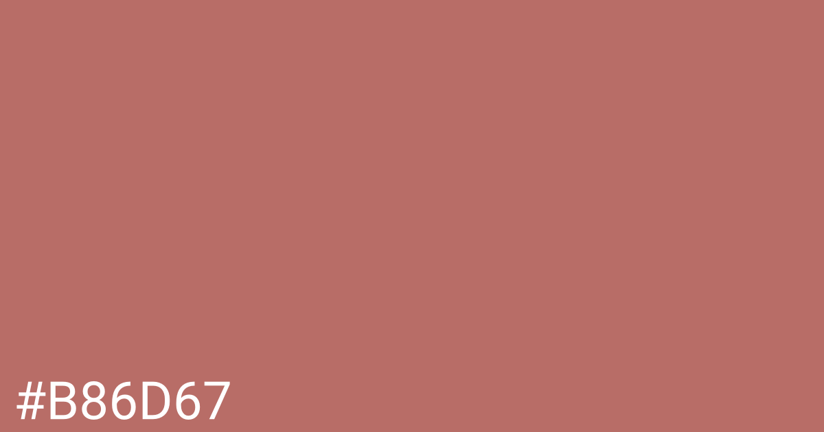 Hex color #b86d67 graphic