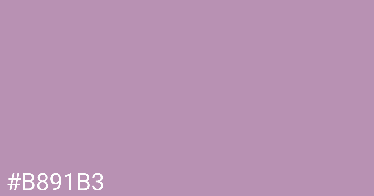 Hex color #b891b3 graphic