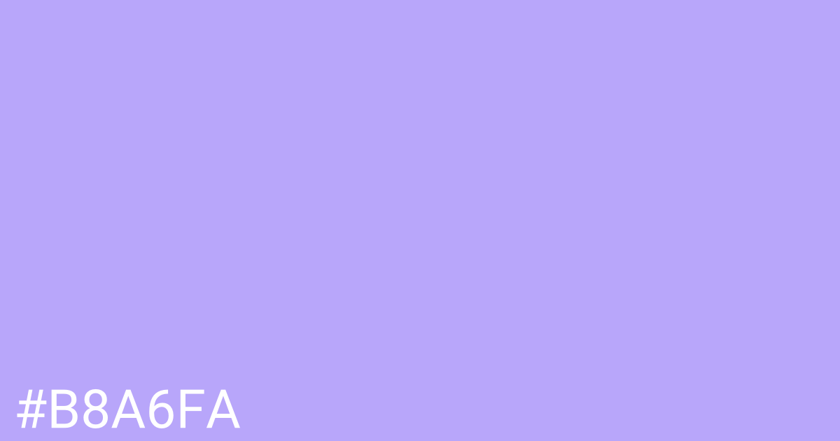 Hex color #b8a6fa graphic