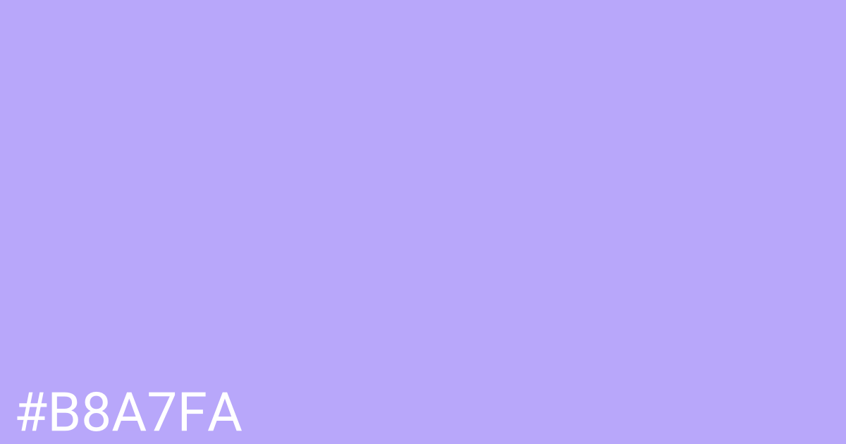 Hex color #b8a7fa graphic