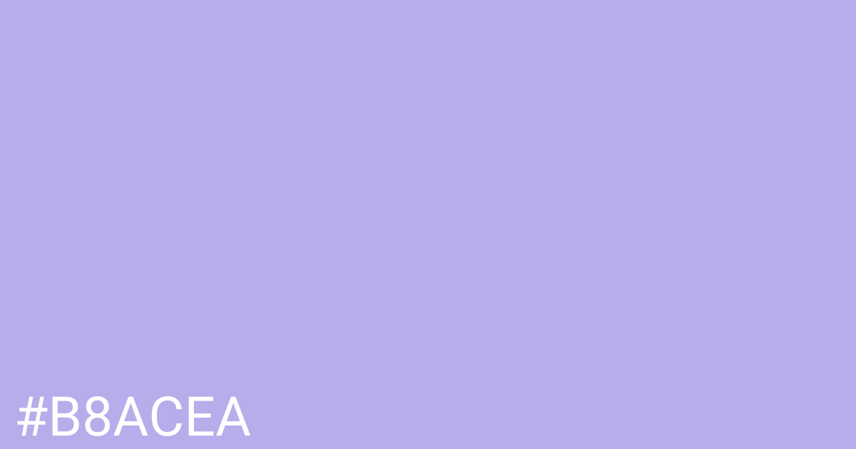 Hex color #b8acea graphic