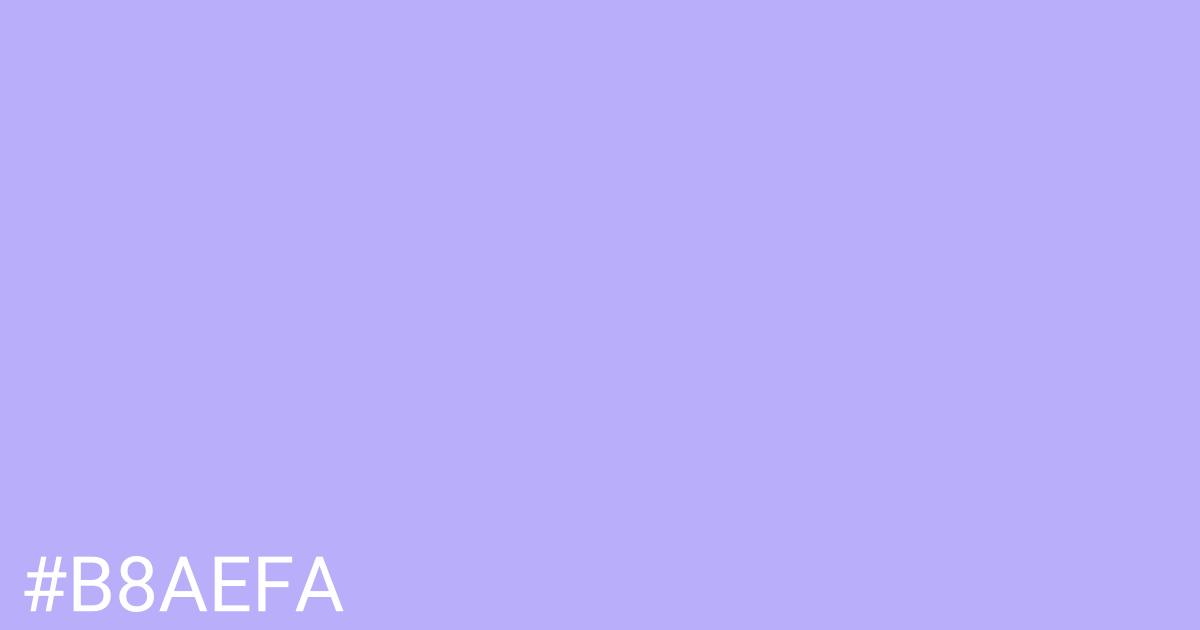 Hex color #b8aefa graphic