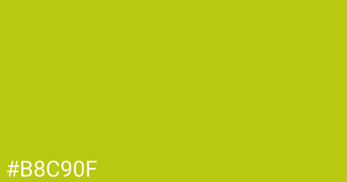 Hex color #b8c90f graphic