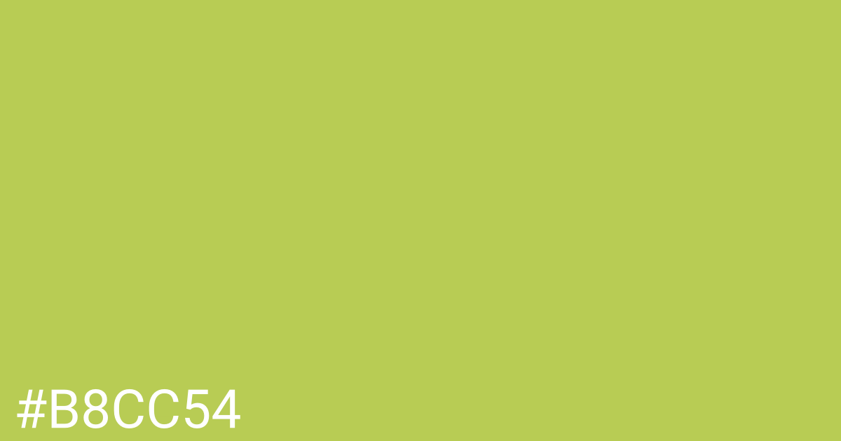 Hex color #b8cc54 graphic