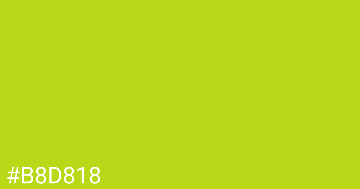 Hex color #b8d818 graphic