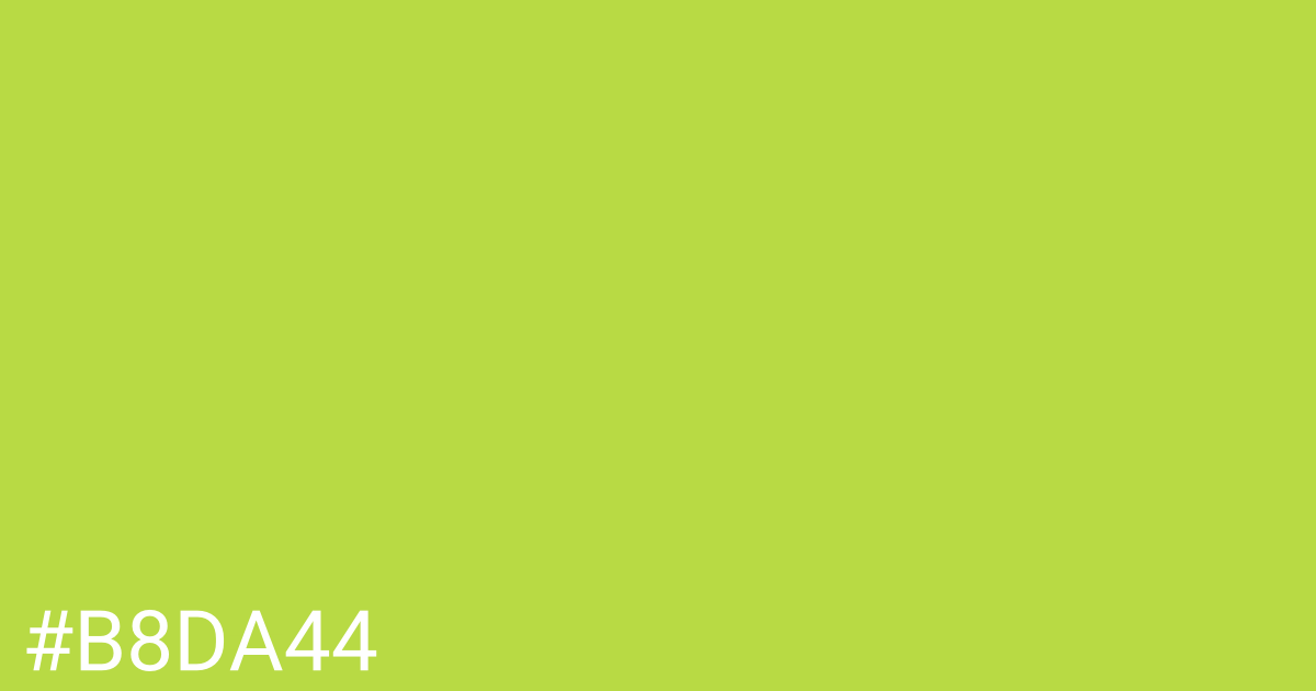 Hex color #b8da44 graphic