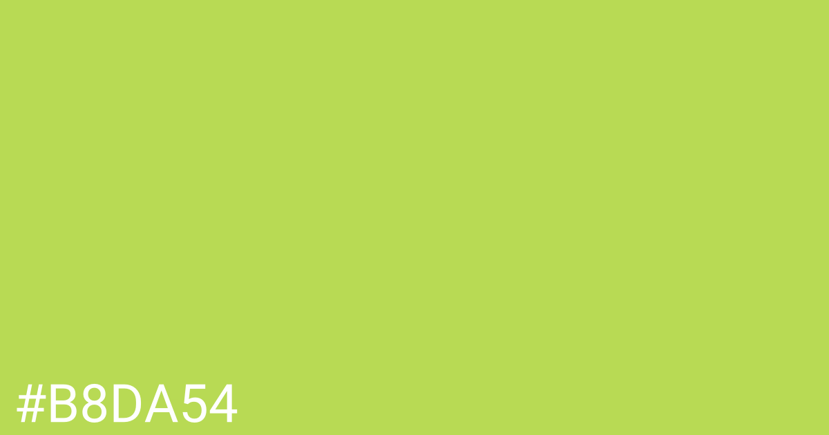 Hex color #b8da54 graphic