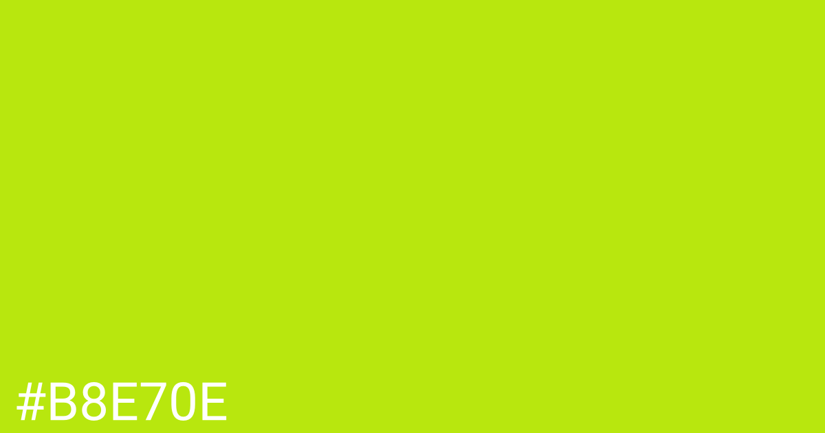 Hex color #b8e70e graphic
