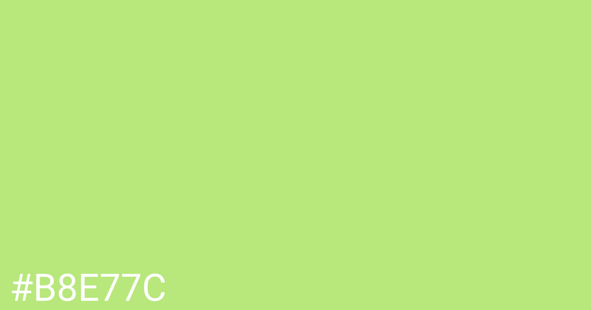 Hex color #b8e77c graphic