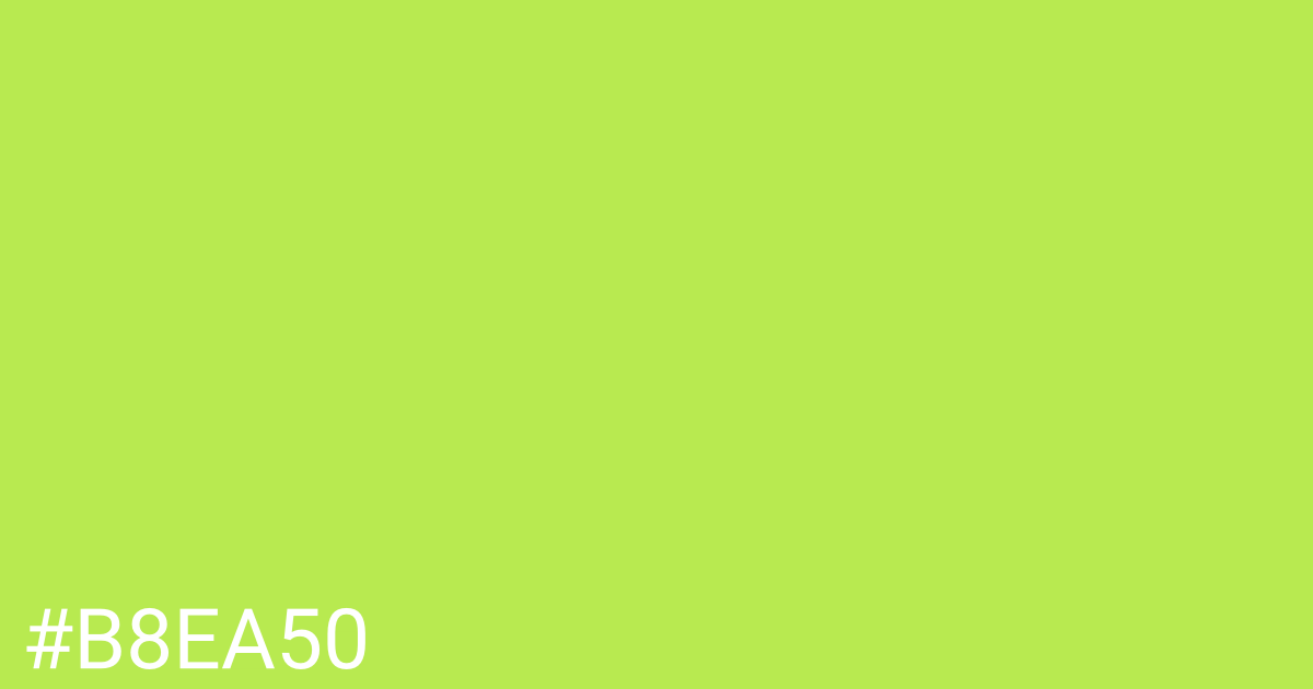 Hex color #b8ea50 graphic