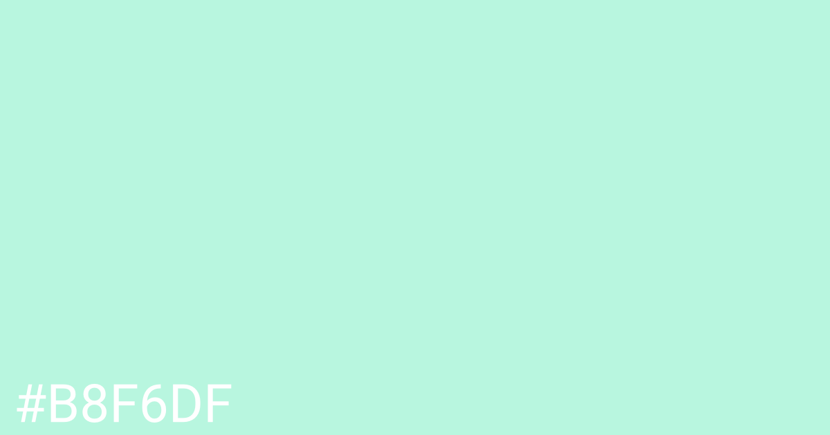 Hex color #b8f6df graphic