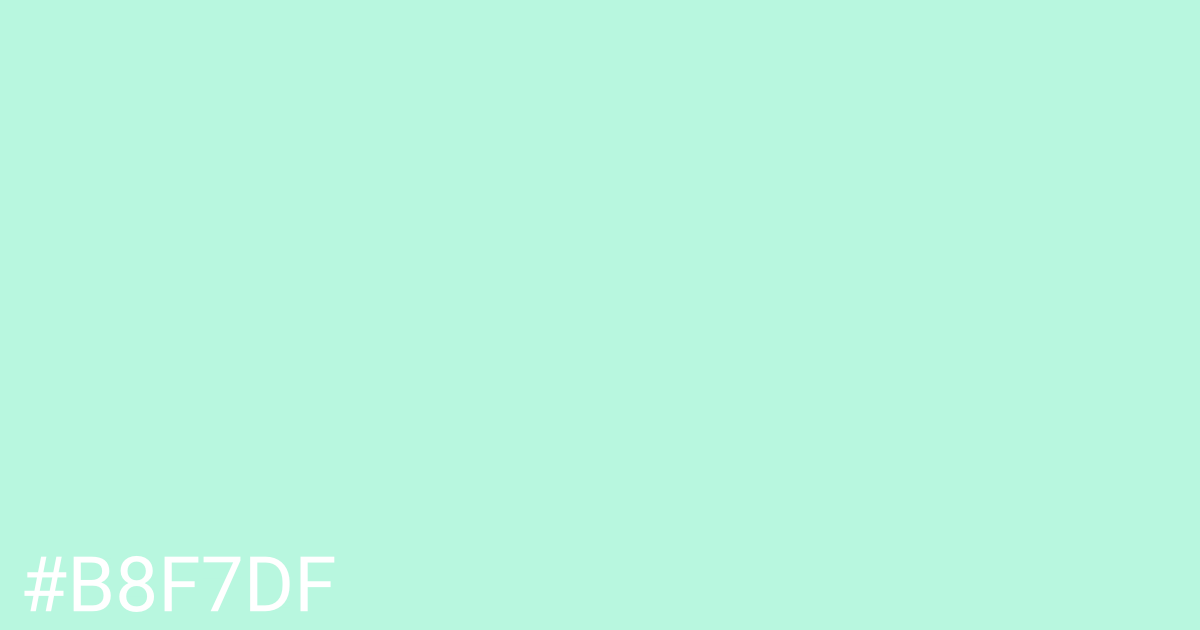 Hex color #b8f7df graphic