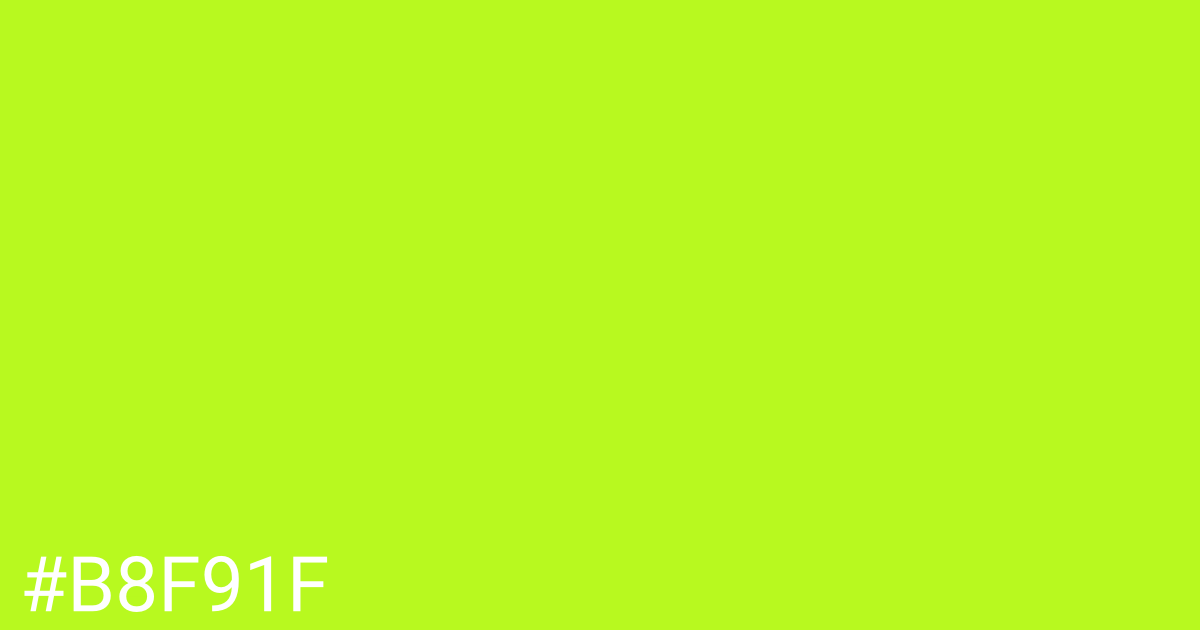 Hex color #b8f91f graphic