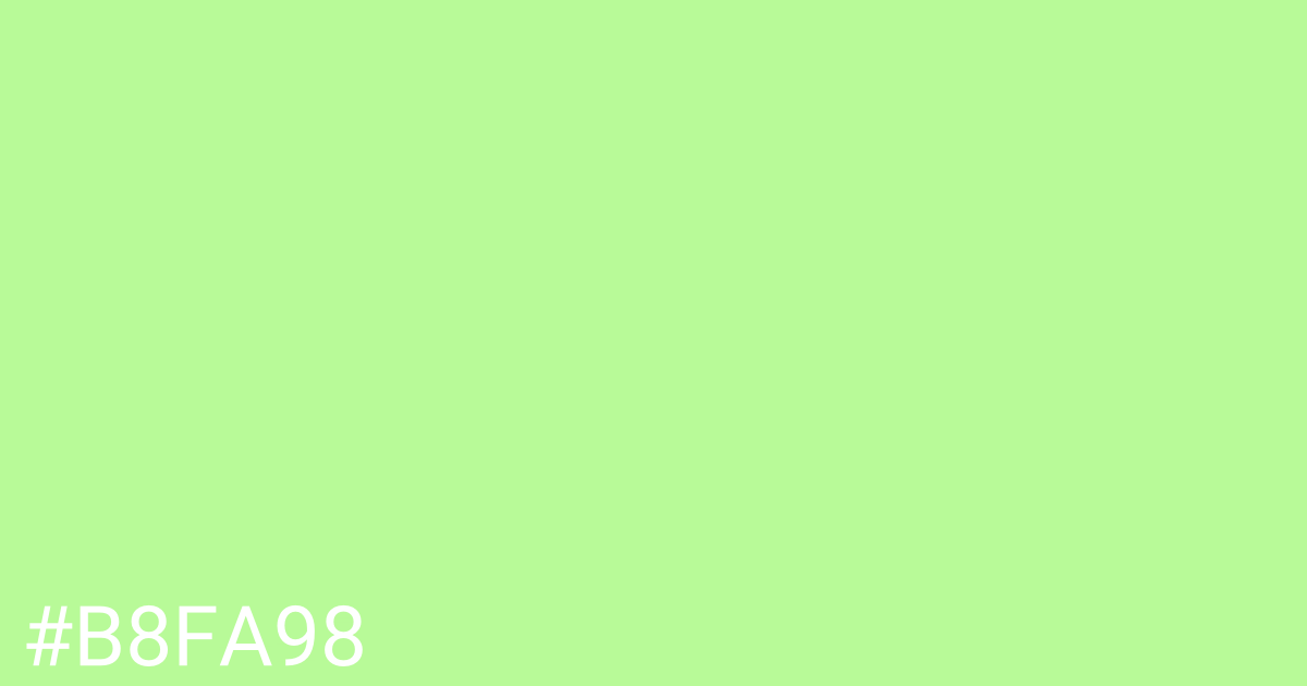 Hex color #b8fa98 graphic