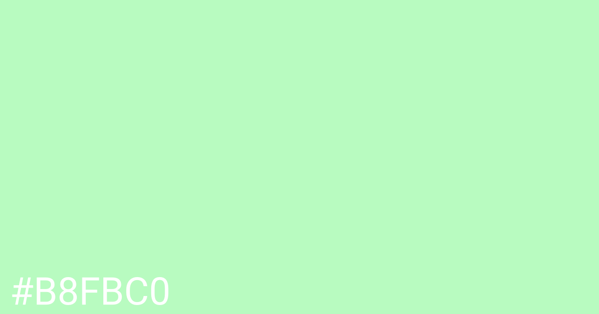 Hex color #b8fbc0 graphic