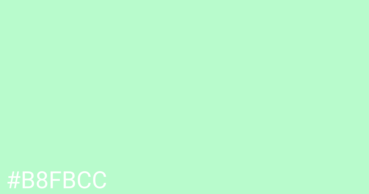 Hex color #b8fbcc graphic