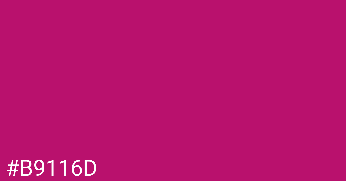 Hex color #b9116d graphic