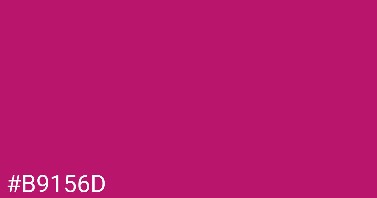 Hex color #b9156d graphic
