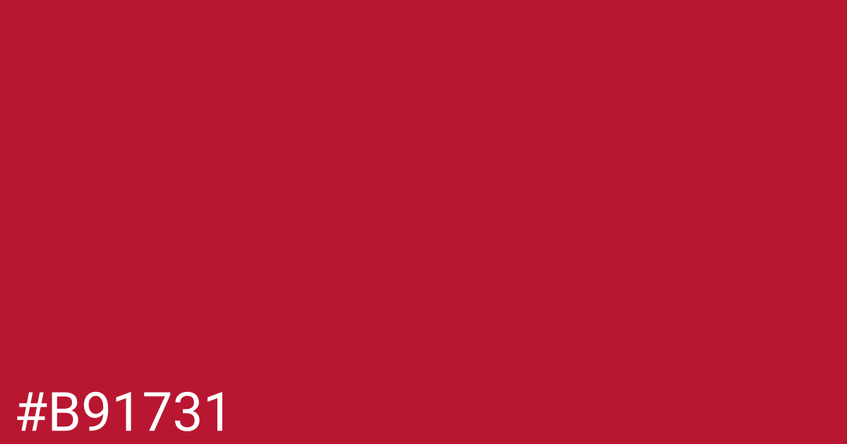 Hex color #b91731 graphic