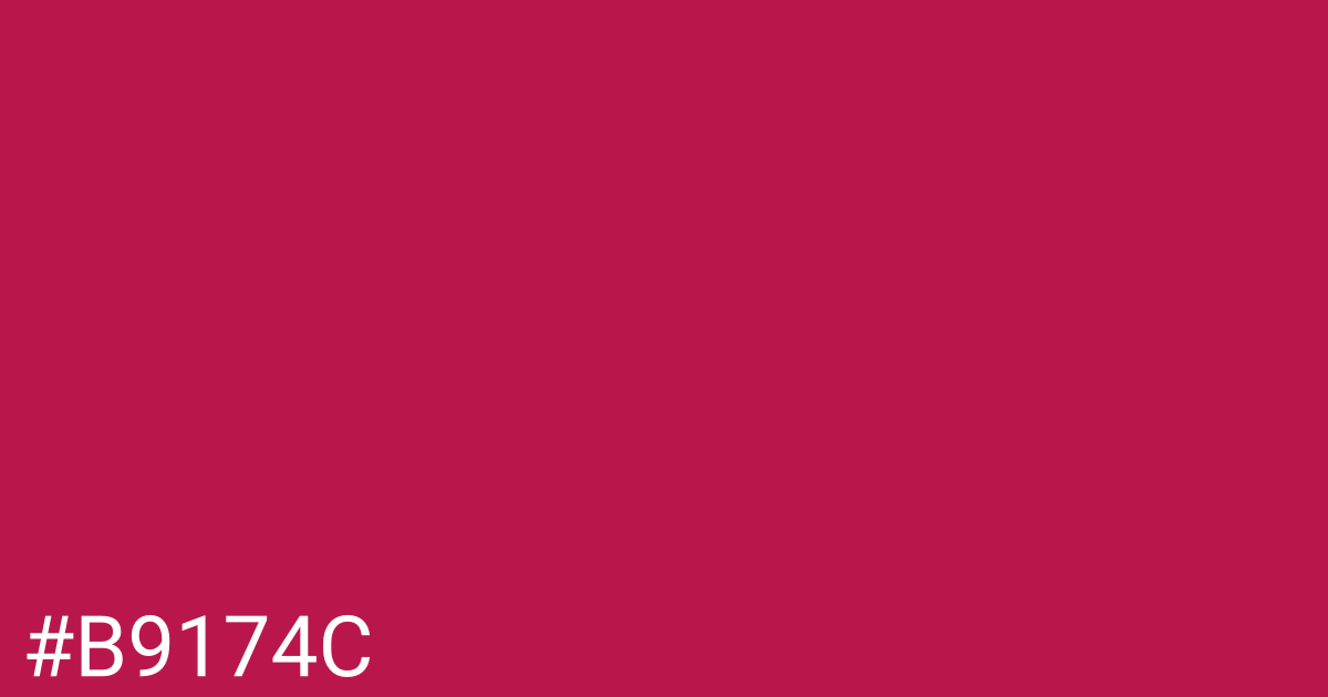Hex color #b9174c graphic