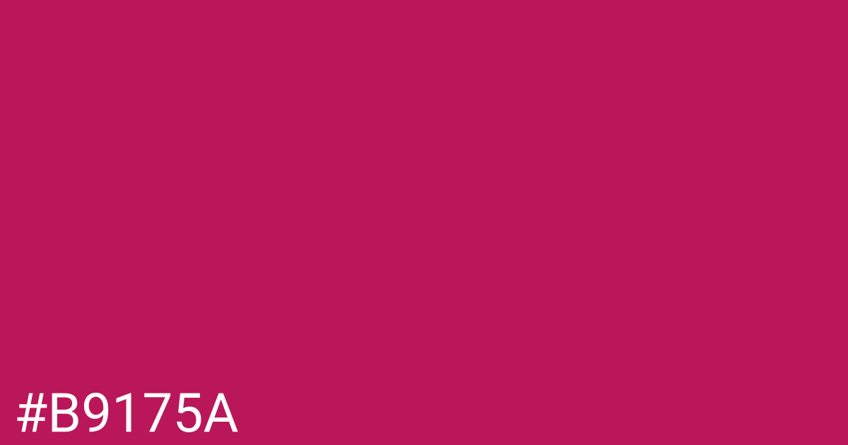 Hex color #b9175a graphic