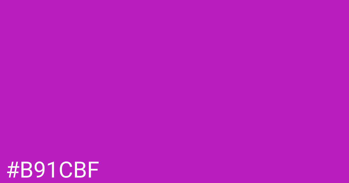 Hex color #b91cbf graphic