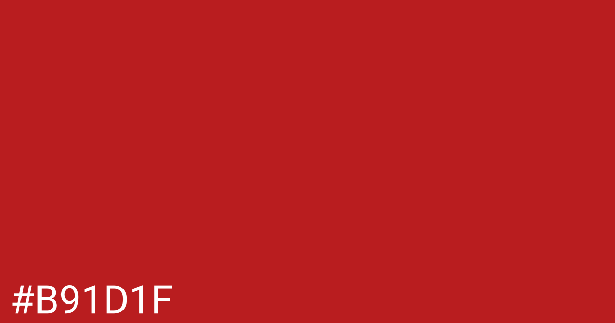 Hex color #b91d1f graphic