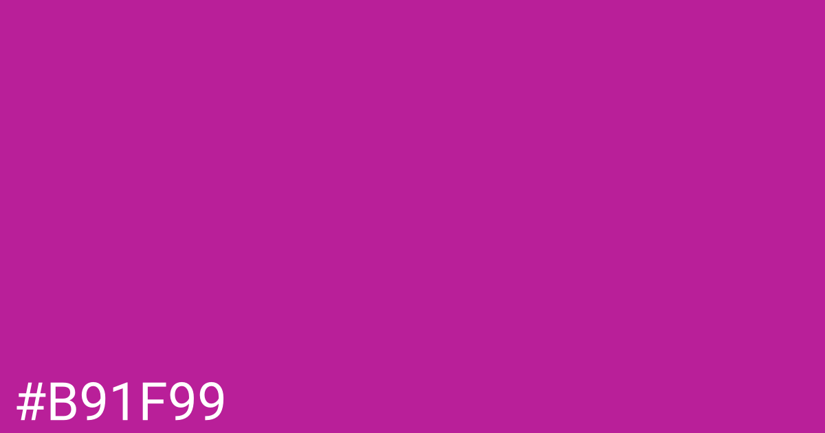 Hex color #b91f99 graphic