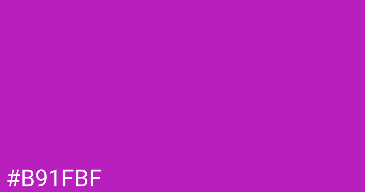 Hex color #b91fbf graphic