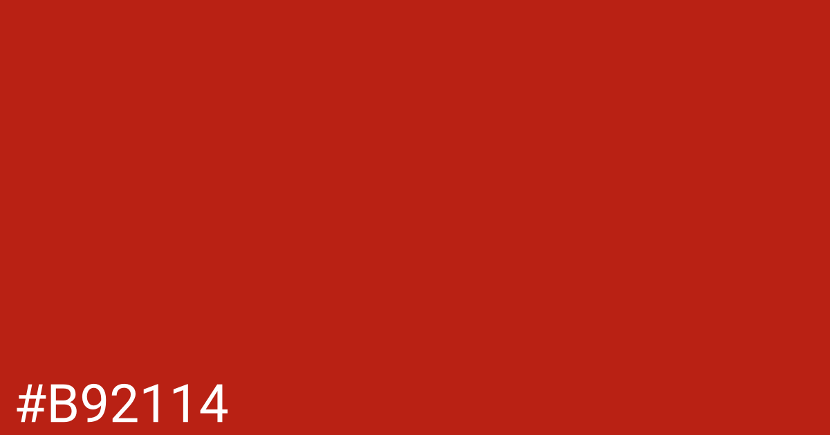Hex color #b92114 graphic