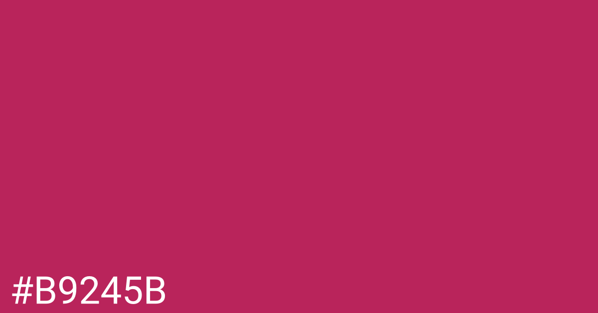 Hex color #b9245b graphic