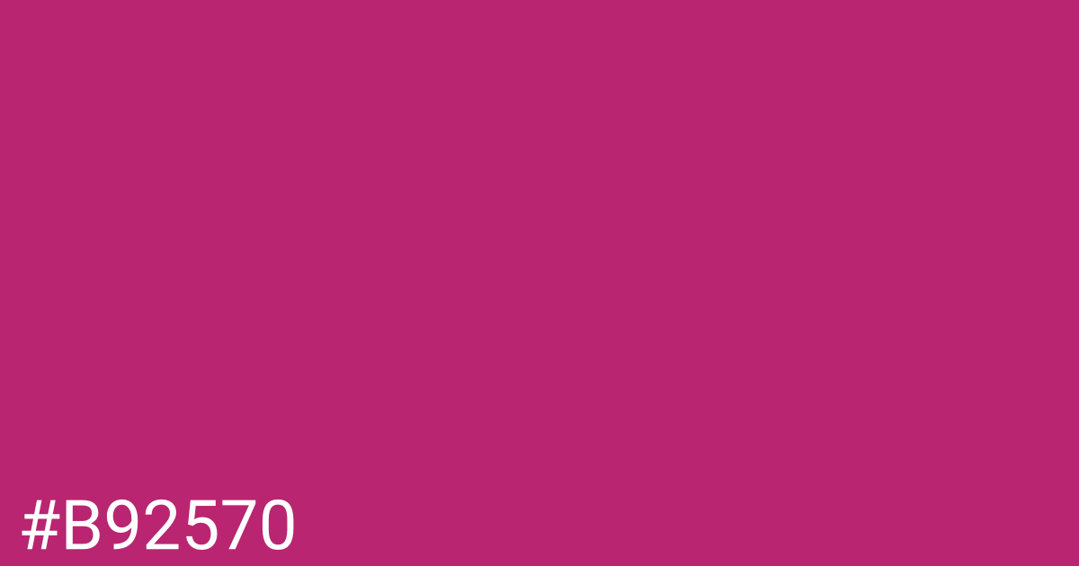 Hex color #b92570 graphic