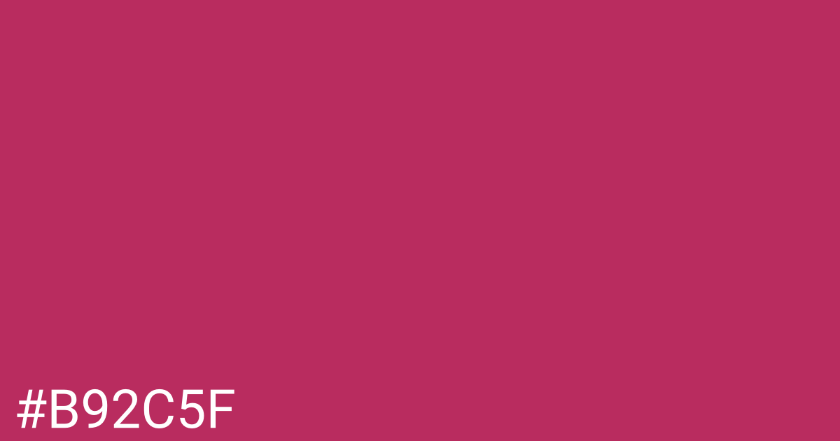 Hex color #b92c5f graphic