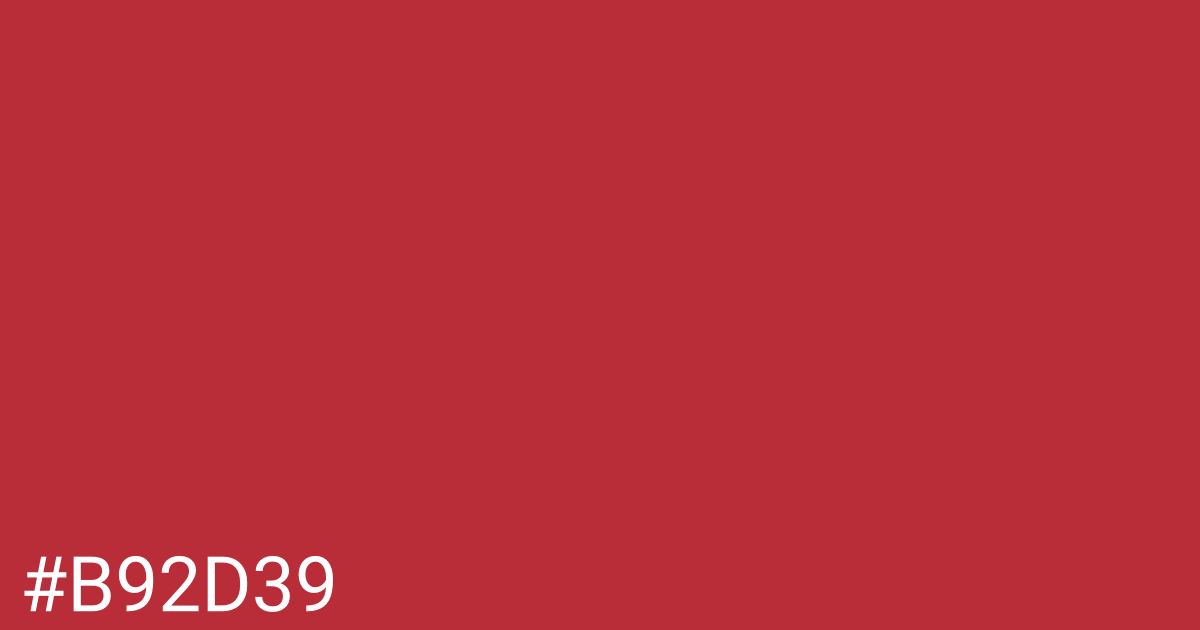 Hex color #b92d39 graphic