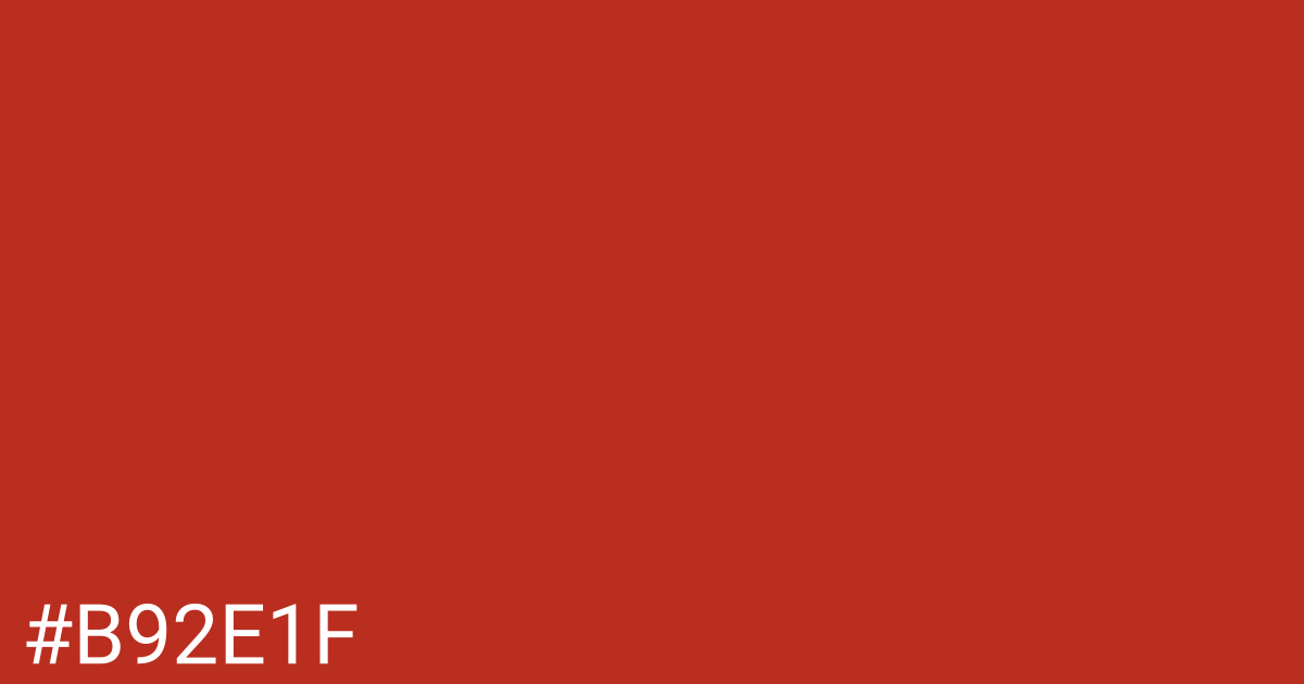 Hex color #b92e1f graphic