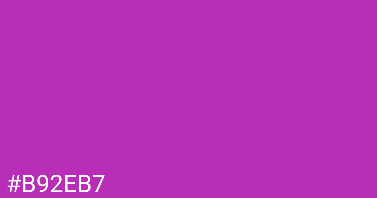 Hex color #b92eb7 graphic
