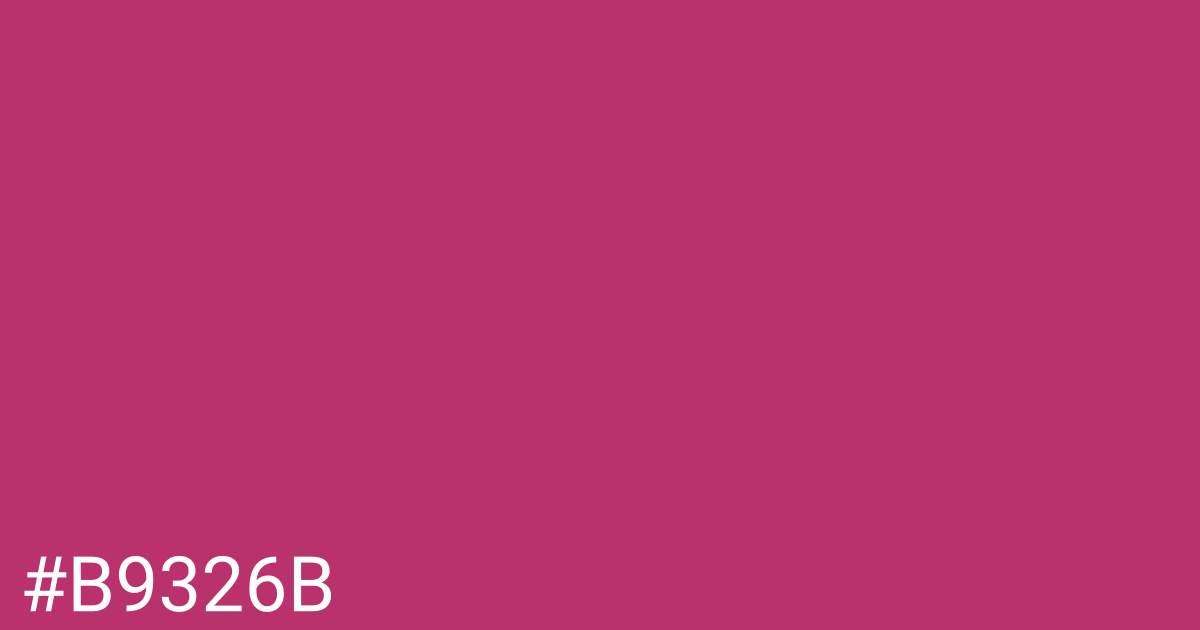 Hex color #b9326b graphic