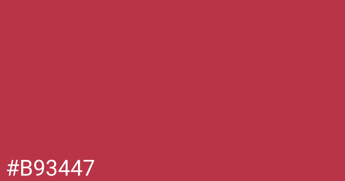Hex color #b93447 graphic
