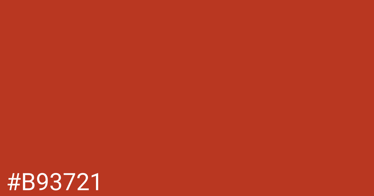 Hex color #b93721 graphic