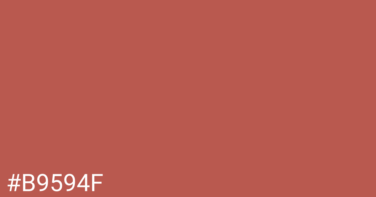 Hex color #b9594f graphic