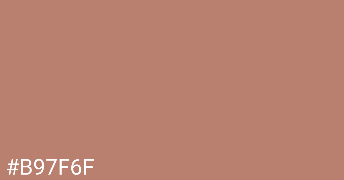 Hex color #b97f6f graphic