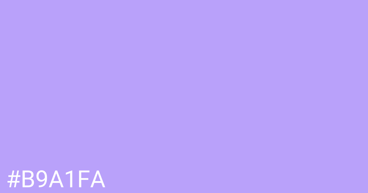 Hex color #b9a1fa graphic