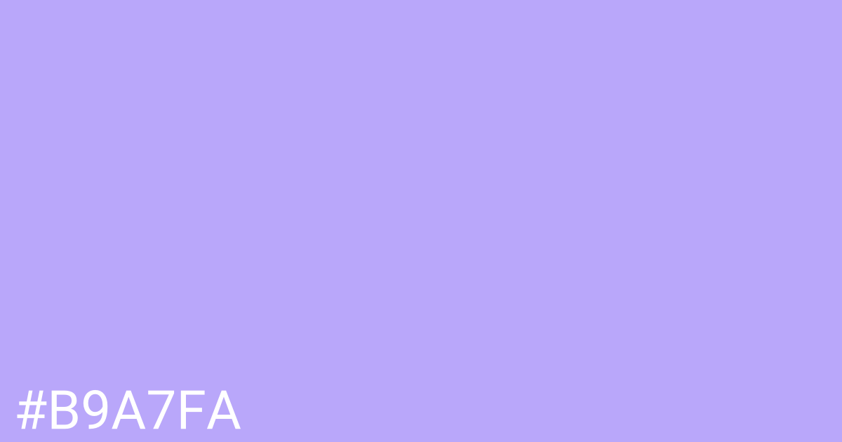 Hex color #b9a7fa graphic