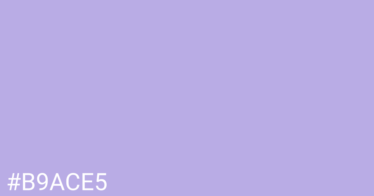 Hex color #b9ace5 graphic