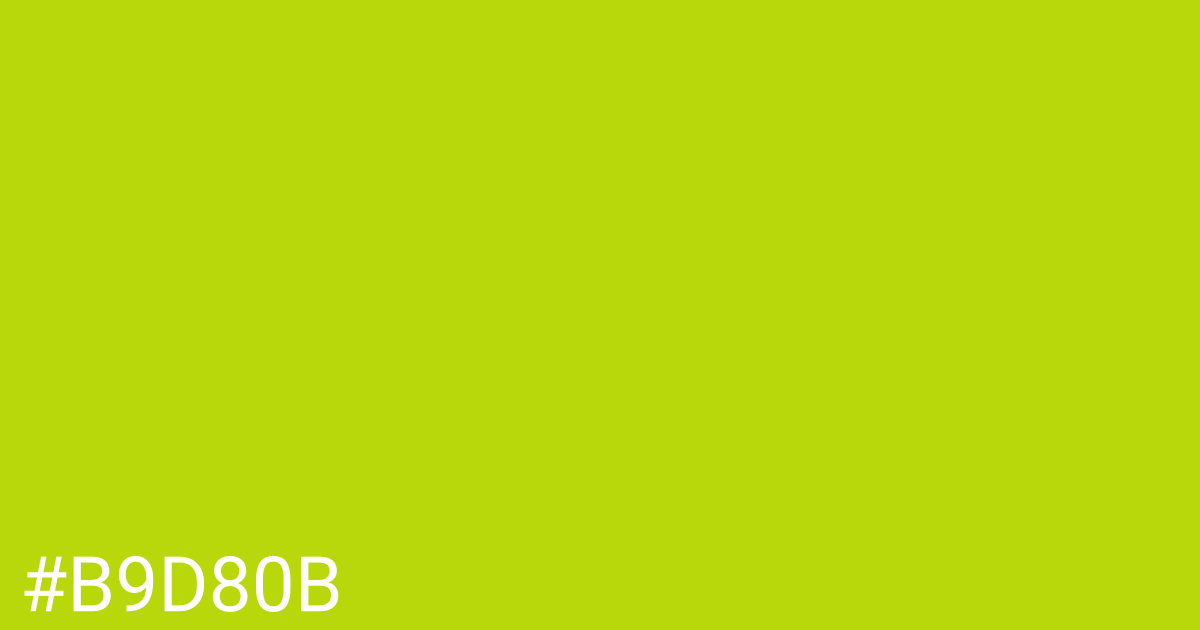 Hex color #b9d80b graphic