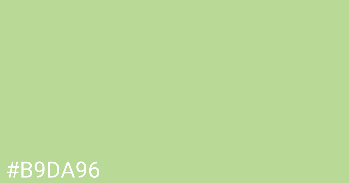 Hex color #b9da96 graphic