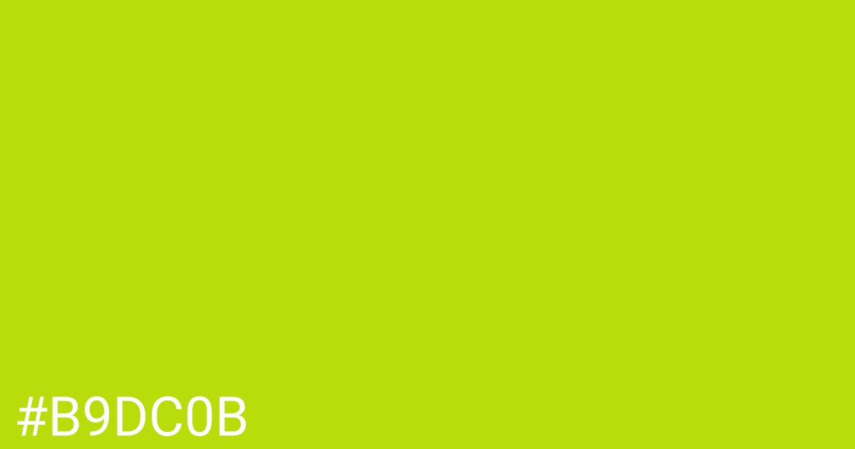 Hex color #b9dc0b graphic