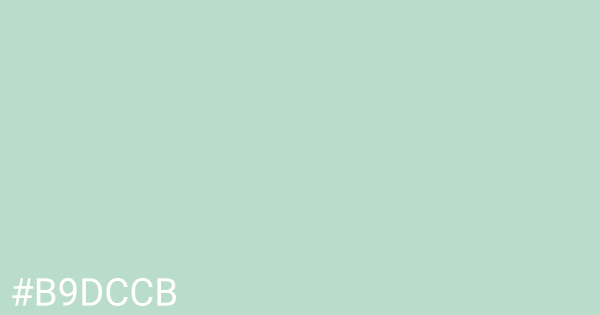 Hex color #b9dccb graphic